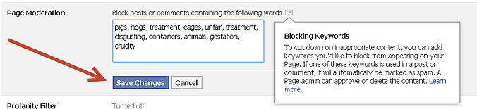 page moderation