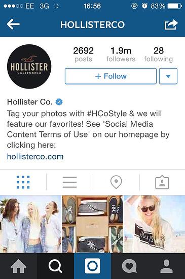 Hollister cool instagram bio ideas graphic