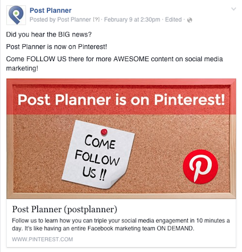 postplanner pinterest announcement