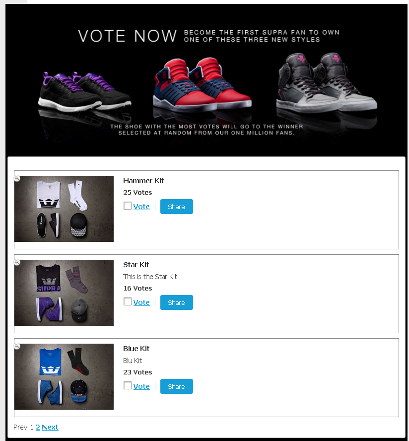 shorstack voting contest app
