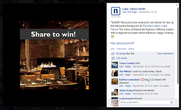 share photo to win facebook contest