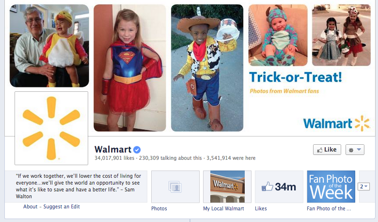 ảnh bìa facebook của walmart