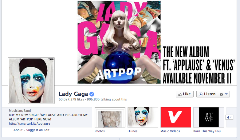 ảnh bìa facebook của ladygaga 