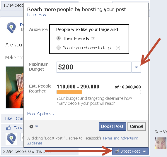 how to boost a facebook post