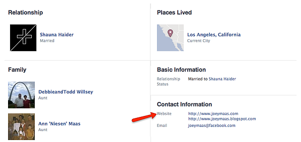 Facebook-Profile-Contact-Information