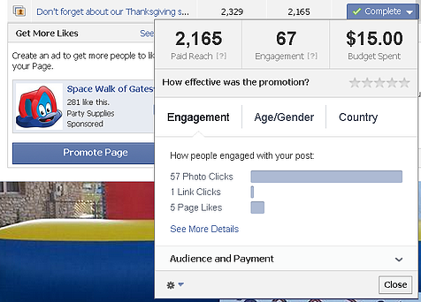 hasil mendongkrak postingan di facebook