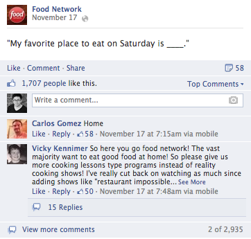 food network facebook