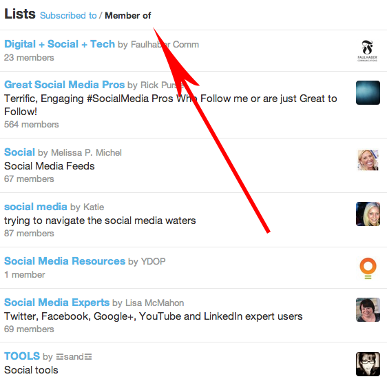 twitter list features