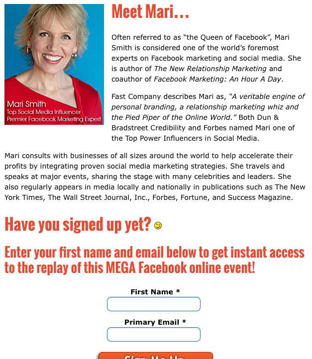 Mari Smith Webinar