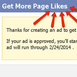 promoted page ads