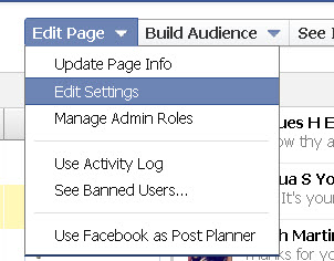 edit settings on facebook