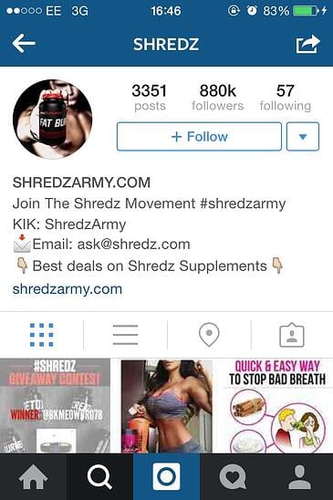 Shredz Army cool instagram bio ideas via Post Planner Instagram tips