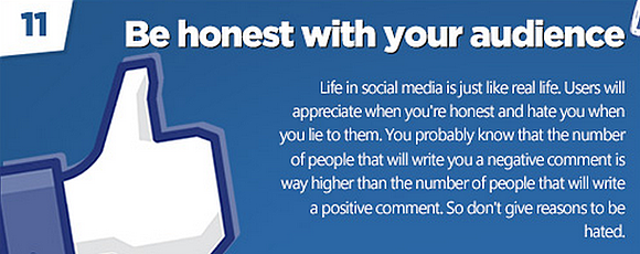 Facebook tips: Be honest!