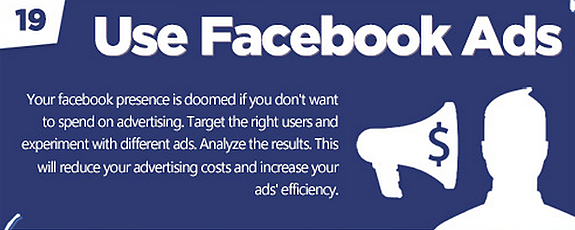 Facebook tips: Use Facebook ads