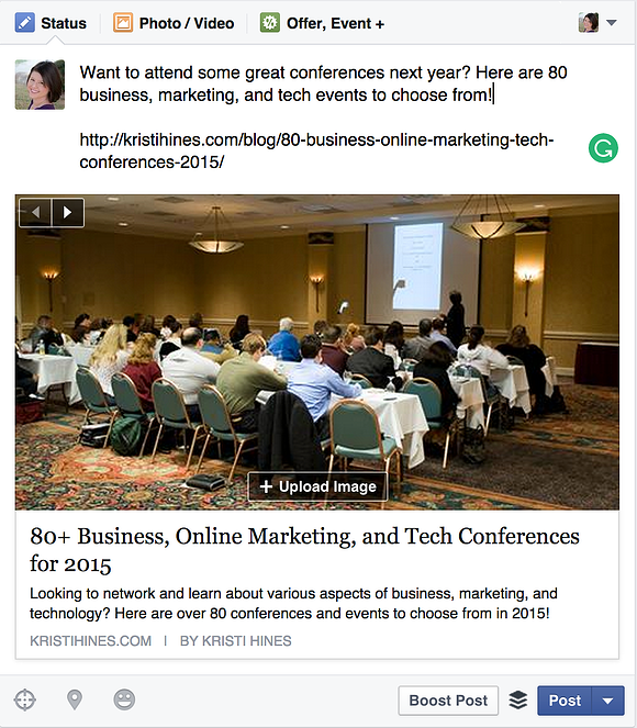 How to promote posts on Facebook with links (graphic)