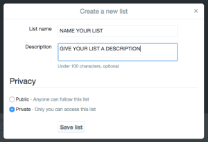 Using Twitter lists to spy on your competition