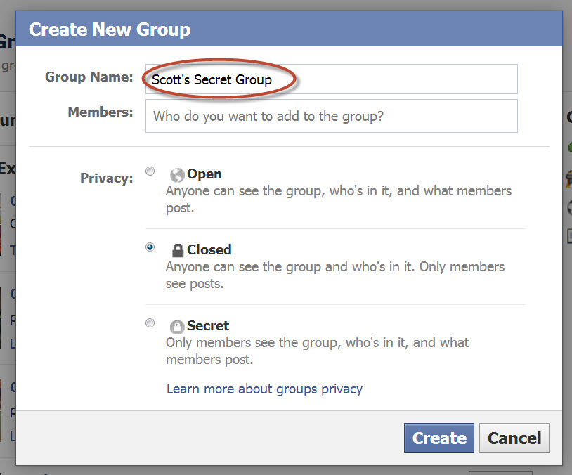 how to create a facebook group group to do