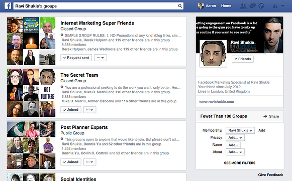 facebook nasıl aranır