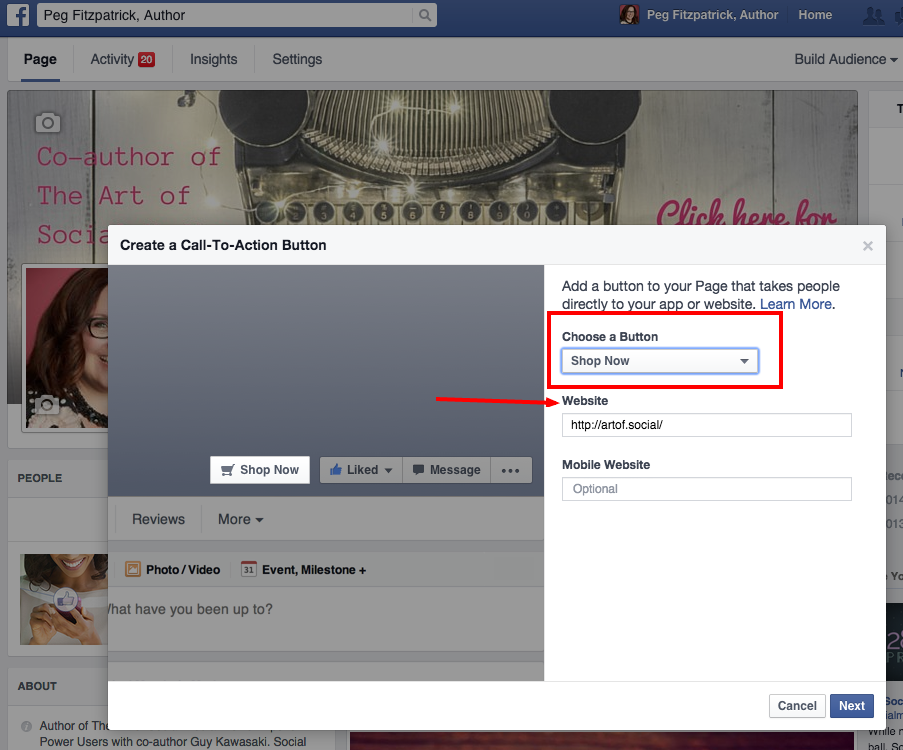 call-to-action button