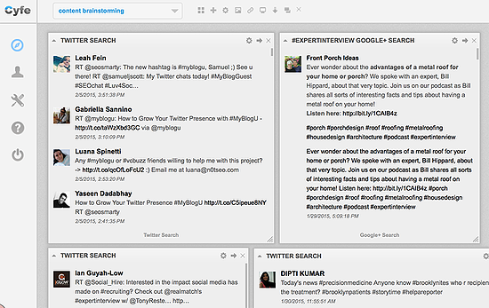 Cyfe hashtag tracking