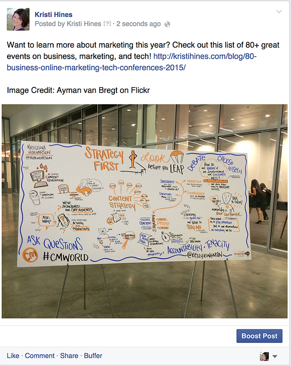 Facebook photo updates for promotions (graphic)