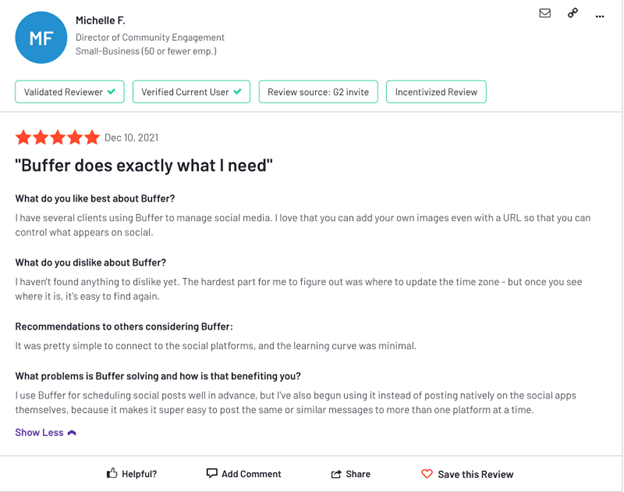 Reviews Buffer