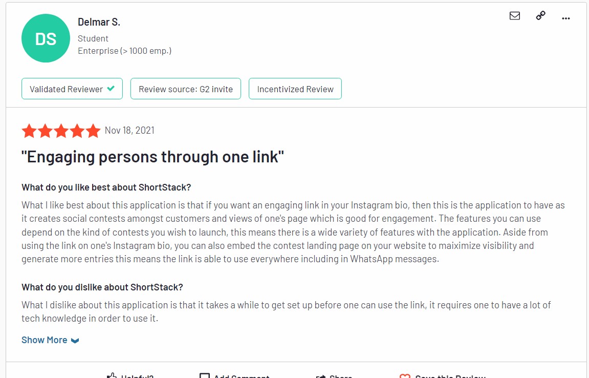 Reviews ShortStack