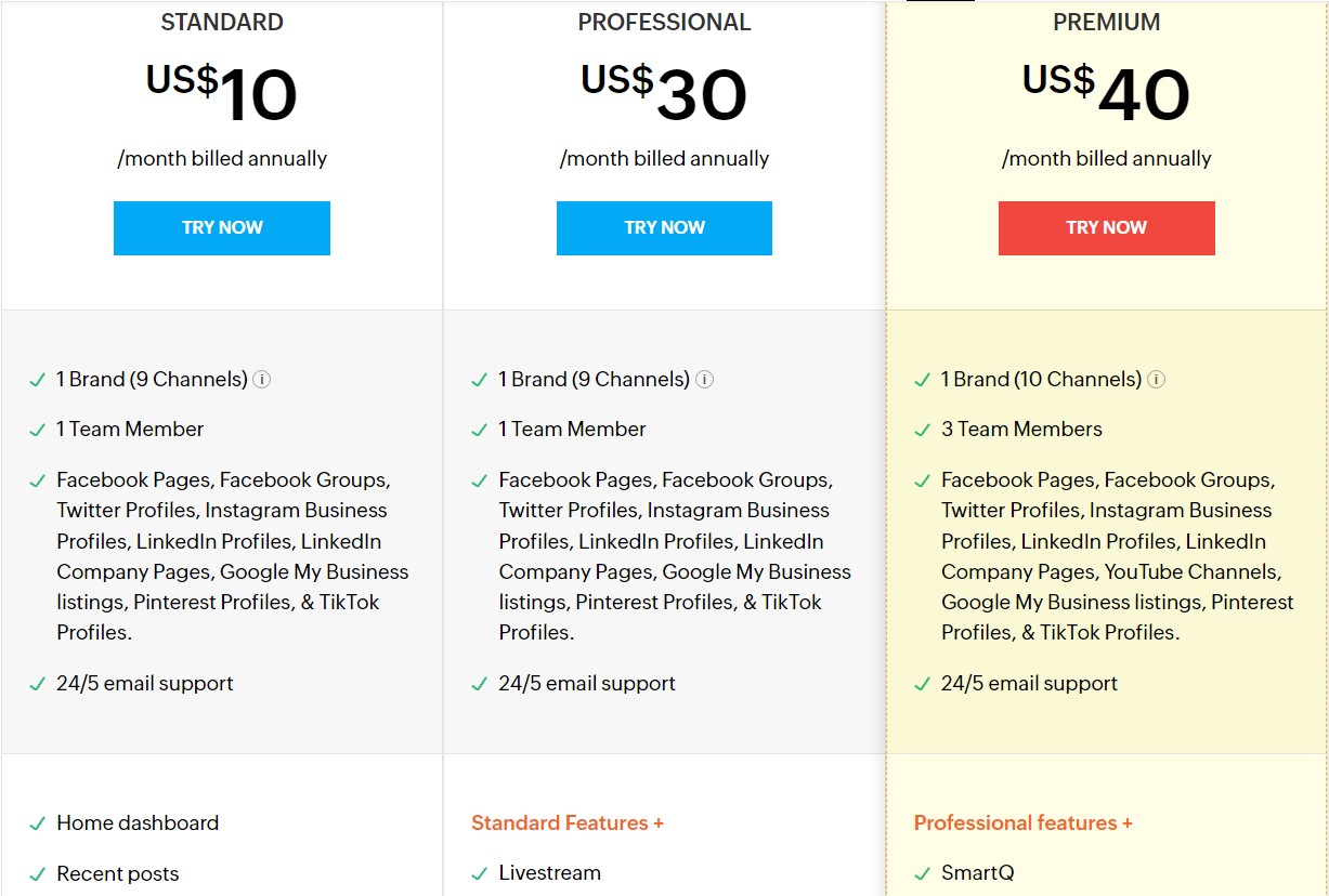 Pricing Zoho