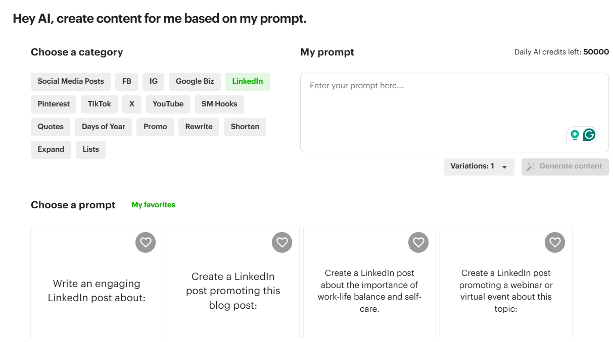 AI post writer