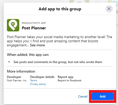 Add Post Planner to the apps