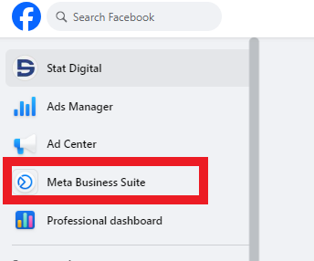 Click Meta Business Suite