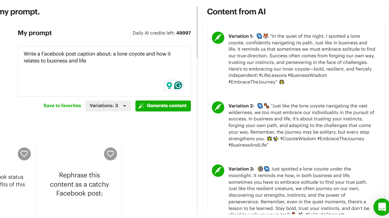 Content from AI