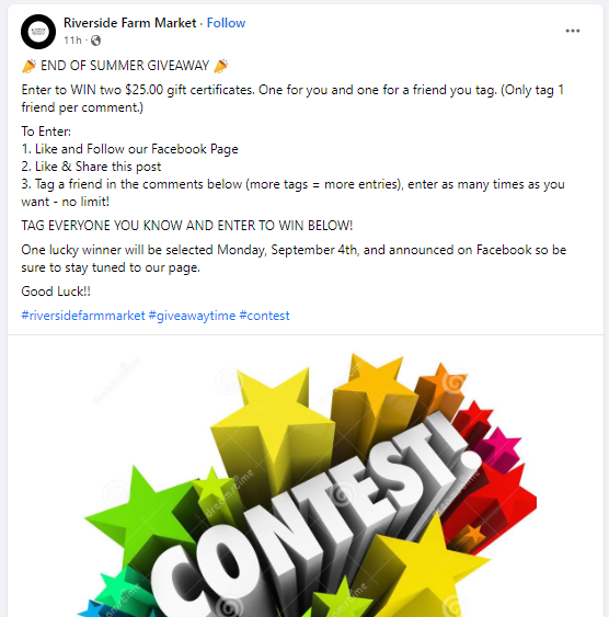 Facebook contest