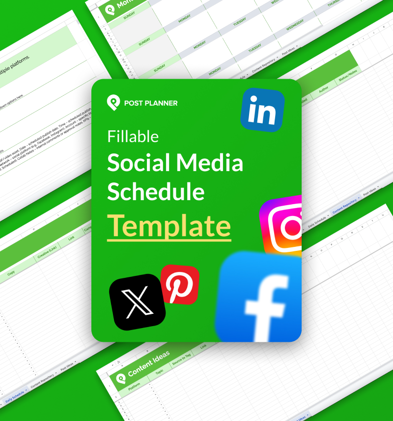 Fillable Social Media Schedule Template-1