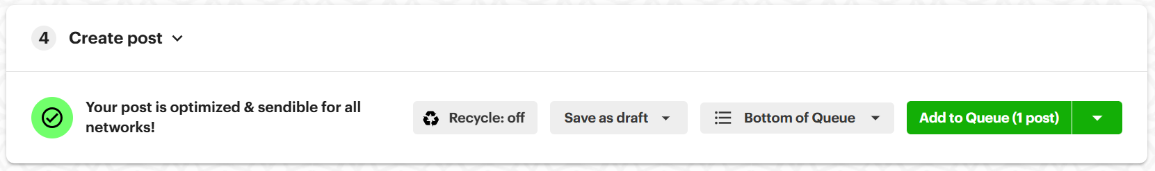Finish creating your curated post byt adding to plan