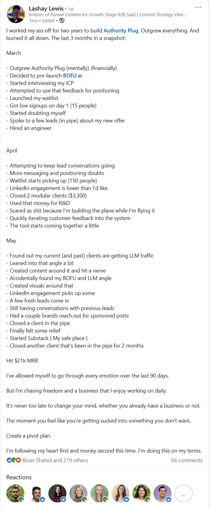 Launch story