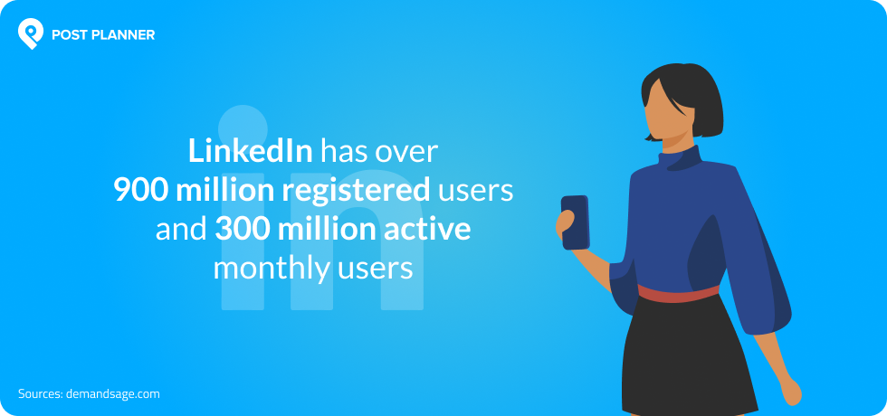LinkedIn has over 900 million registered users
