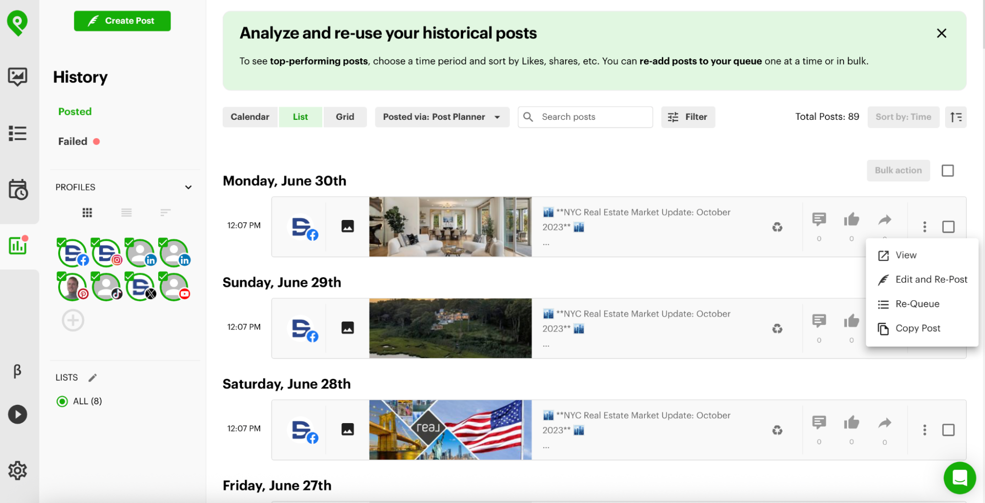 Post Planner Recycle