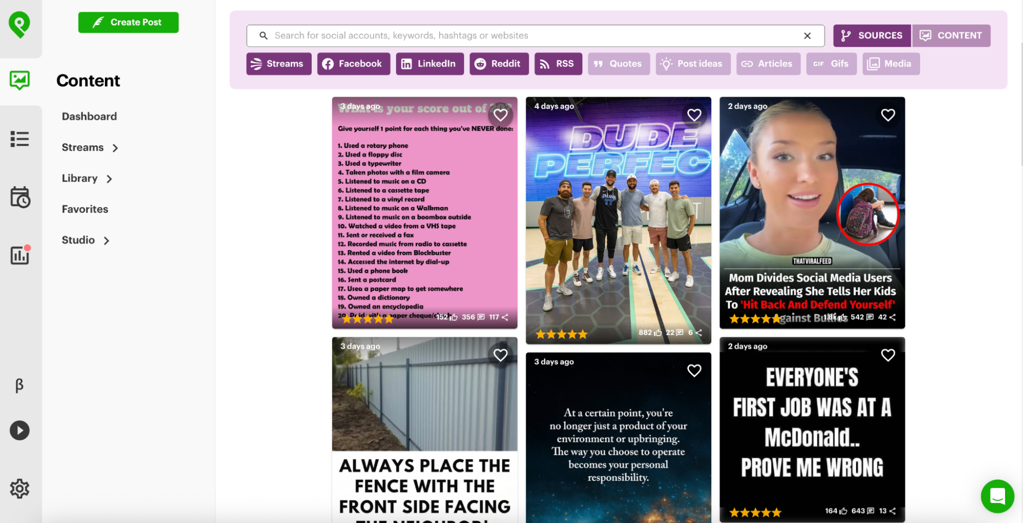 Post Planners viral content