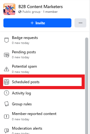 Scheduled posts facebook groups