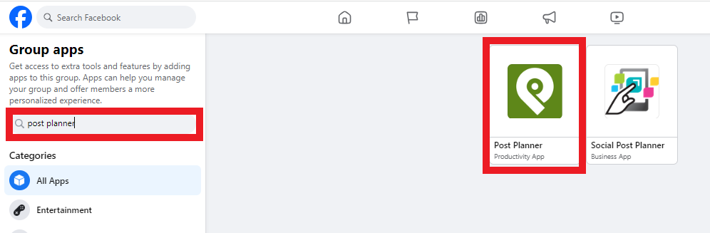 Search Post Planner then click on the app