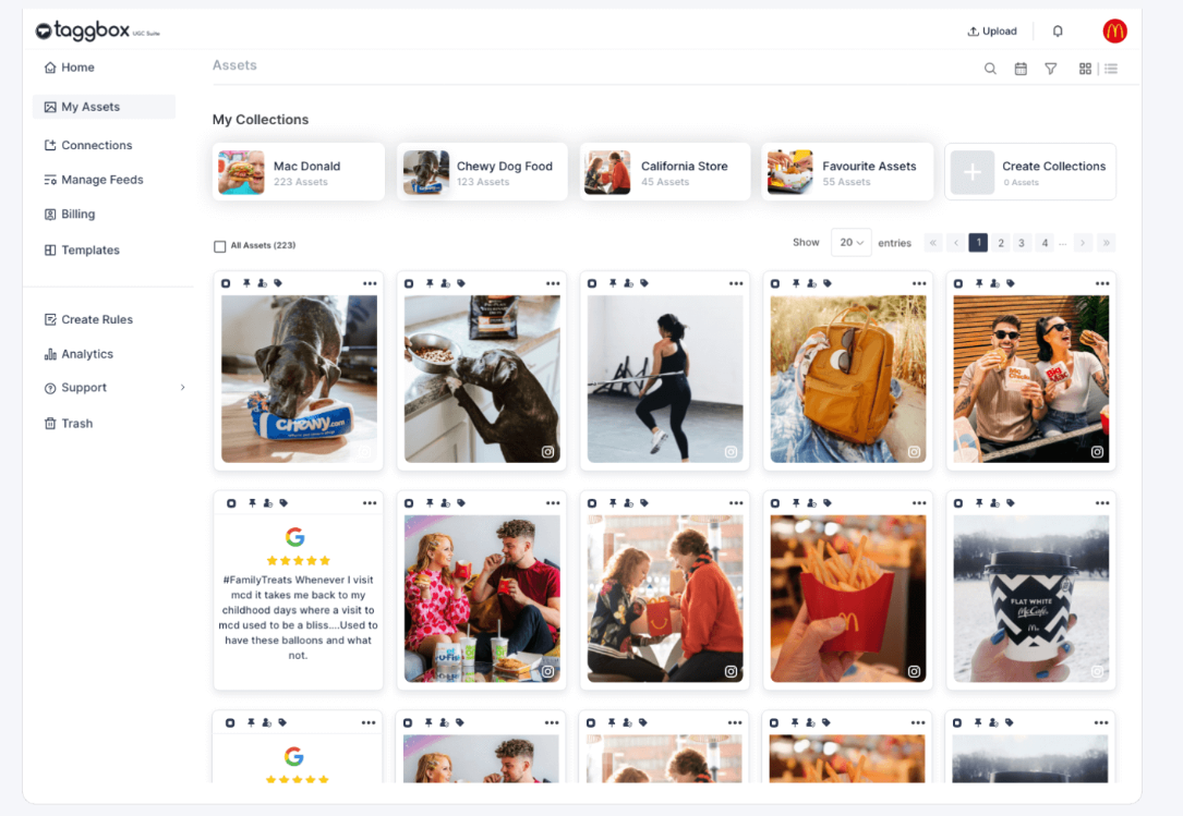 Taggbox UGC asset manager