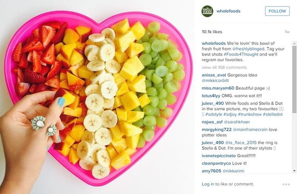 Visual Content Marketing: Whole Foods