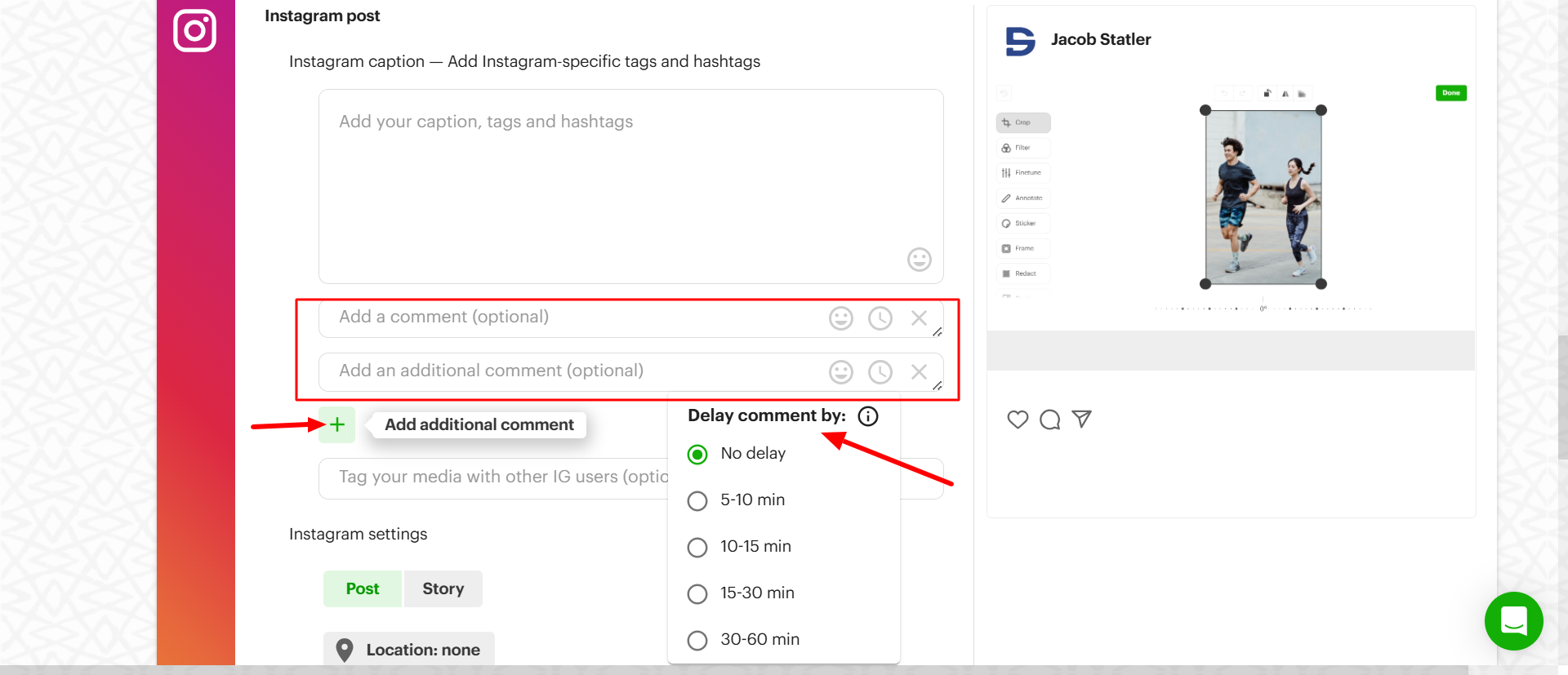 auto delay comments
