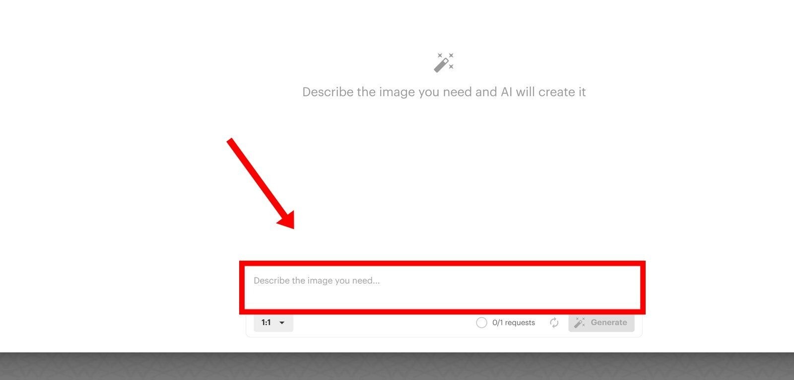 Describing an image in the Post Planner AI image generator