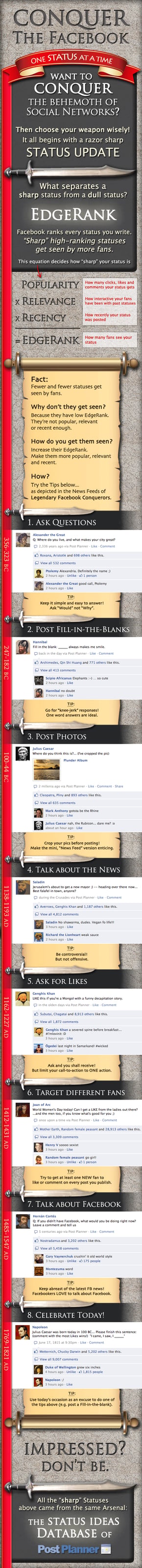 8 Facebook Status Ideas that will Improve your EdgeRank [Infographic]