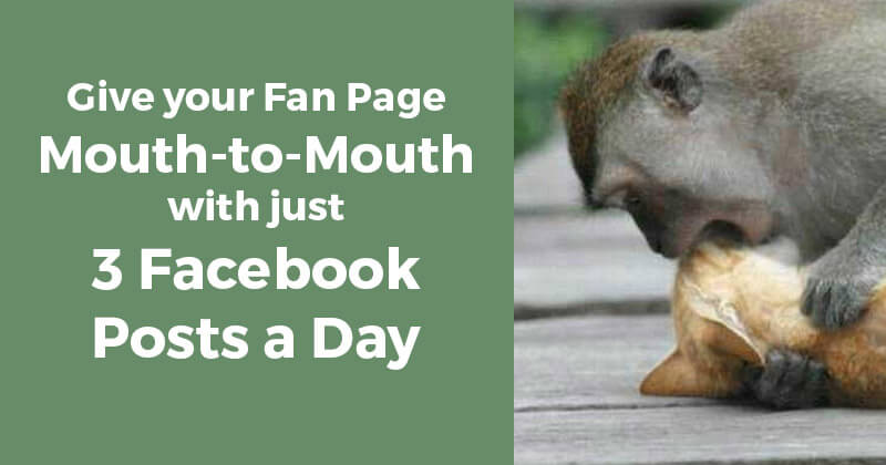 Give your Fan Page Mouth-to-Mouth with just 3 Facebook Posts a Day