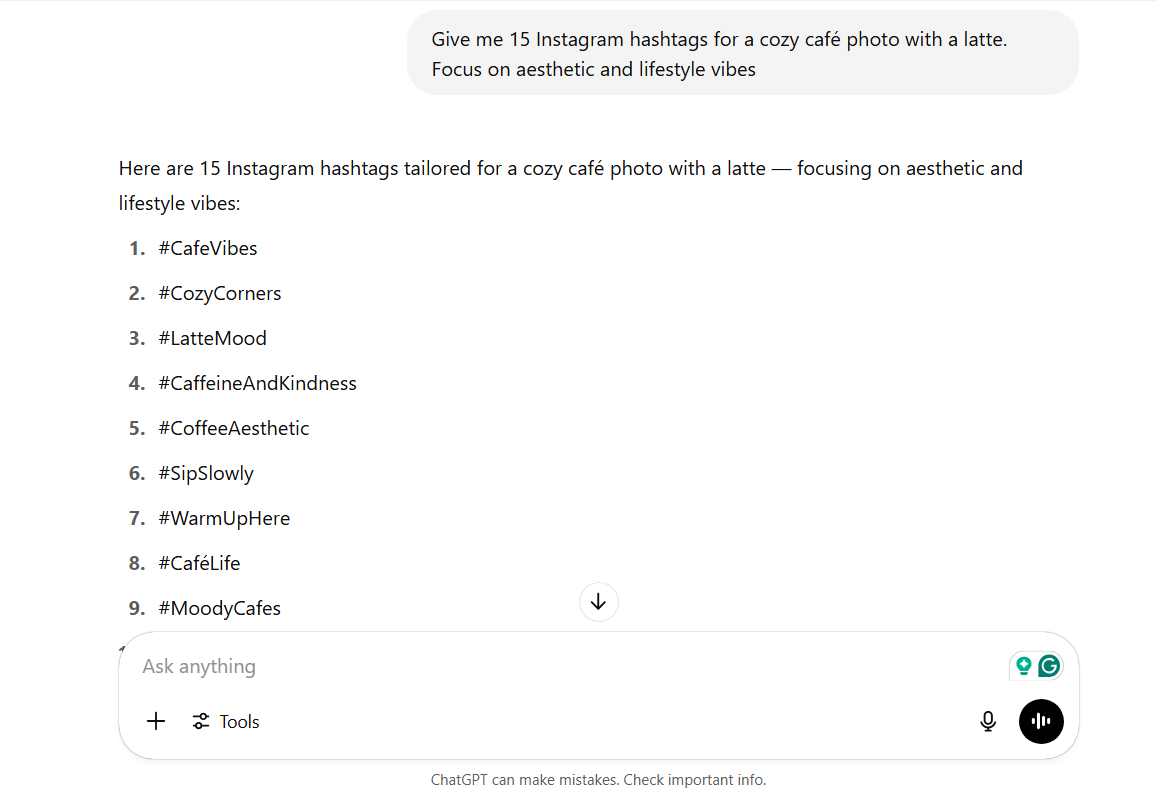 chatgpt captions