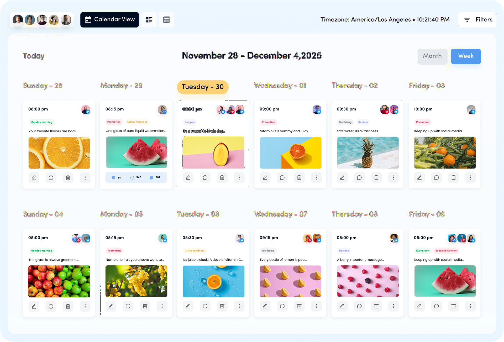 ContentStudio dashboard