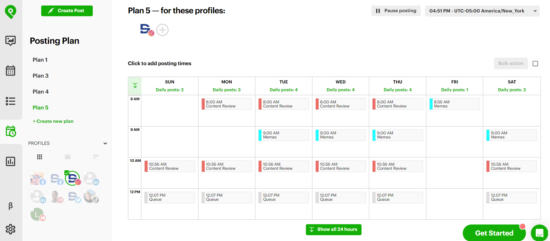 Create and optimize your posting schedule